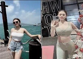 สาวสวย ly ly เดินออกไปในฤดูร้อน