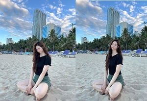 ในโรงแรม Diep Xoan และแฟนของเธอมีความสุข